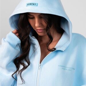 Comfrt Baby Blue Unisex Hoodie XS and Med
